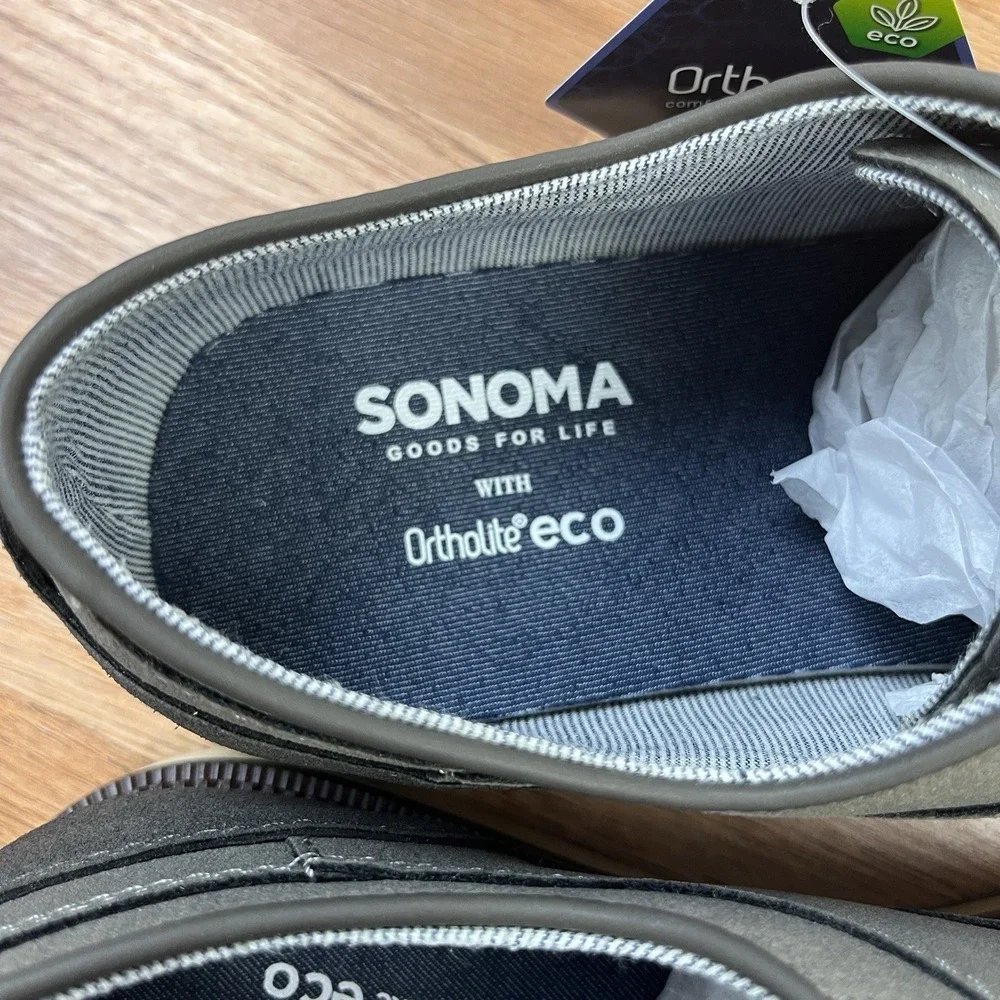 Sonoma Freer Men's Dress Shoes in Slate Gray Size 9.5 Lace up Faux‎ Suede NEW